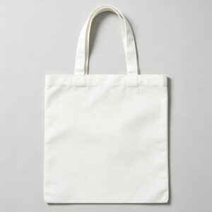 Custom Vertical Part-print Canvas Tote Bags
